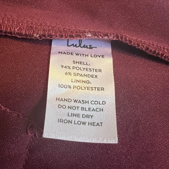 Lulus Maroon Backless Jumper Long Wide Leg Spaghetti Strap Sz M - Picture 9 of 15